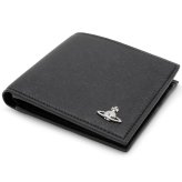 ヴィヴィアンウエストウッド 二つ折り財布（小銭入れなし） ヴィヴィアン Vivienne Westwood 財布 メンズ レディース ブラック VW4283 (5115003MM-S0021-N401) 【ラッピング無料 誕生日 お祝い プレゼント ギフト 贈り物】