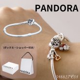 ボックス・ショッパー付 PANDORA(パンドラ) ★ Family Tree Heart Clasp Snake Chain Bracelet ★ファミリーツリー ハート クラスプ スネークチェーン ブレスレット ★ チャーム カスタマイズ アクセサリー シンプル 日常使い 誕生日 記念日 母の日 プレゼント ギフト