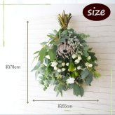 【Drying Bouquet/Swag】生花を中心に一部ドライフラワー（アートフラワー）を使用したスワッグです。少しずつドライフラワーに変化していく様子をお楽しみください。花束のスタイルでお届けさせていただきます。新築のお祝いや開店のお祝い等にも。 送料無料 