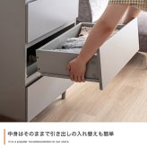 チェスト 3段 キャビネット ショーケース付き 収納棚 タンス アクセサリー収納 Panna パンナ ディスプレイ 収納 引き出し シンプル コンパクト 大容量 省スペース ガラス天板 飾れる 大理石柄 石目柄 幅60 かわいい