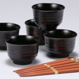 山中塗　曙汁椀揃（箸付） インテリア 漆器 盆 カタログギフト 景品 粗品