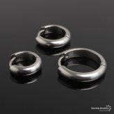 ステンレス 定番 フープピアス シンプルピアス ゴールド シルバー 幅3mm 3サイズ プチプラ メタル 小さめ 細身 プレーン ノーマル セカンド つやつや 両耳2点 レディース 女性 イヤリング 金属アレルギー対応