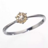 指輪 K18WG ホワイトゴールド 0.25ct ライトブラウン ダイヤモンド リング 11号 ジュエリー アクセサリー レディース 18金 18K ダイヤ ギフト プレゼント