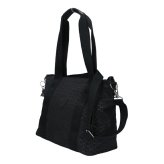 キプリング トートバッグ レディース ブランド Kipling アッセーニ S ロゴ ワンポイント 総柄 2WAY KI6232-K59 Signature Emb 黒
