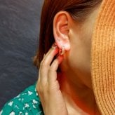 ハワイアンジュエリー ピアス 太め 片耳 両耳 レディース メンズ サージカルステンレス 金属アレルギー対応 つけっぱなし シルバー ゴールド ピンクゴールド プレゼント ギフト