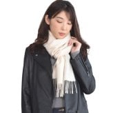 【名入れ 刺繍】【NEWギフトボックス無料】カシミヤ マフラー レディース 名入れ 刺繍 カシミア マフラー カシミヤ 100％ マフラー メンズマフラー 厚手 無地 シンプル 誕生日 秋 冬 母 女性 ブランド クリスマス ギフト プレゼント 箱付き(cs0099.0095)