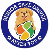 カーサイン 高齢者マーク SENIOR SAFE DRIVER チベタンマスティフ マグネット 強力 直径13cm 肉球 日本製 車 ステッカー