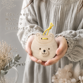 国産ヒノキのクマのカスタネット｜選べるゴム色5色｜木製楽器・子どもへの贈り物｜群馬交響楽団様使用