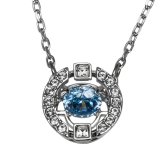 スワロフスキー SWAROVSKI ネックレス Una ラウンドカット ダンシングクリスタル 5279425 ウナ ペンダント アクセサリー シルバー+ブルークリスタル 海外正規品