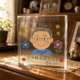 父の日 ガラスブロック 似顔絵 記念写真 おしゃれ 成長記録 思い出 三世代 ギフト 記念日 ディスプレイ 家族 親孝行 フォトギフト 写真入り 写真立て 置き物 リビング 名入れ 写真 オリジナル 名入れギフト 子ども 結婚記念日 フォトフレーム 贈り物 銀婚式 オーダーメイド 両親 記念品 感謝 プレゼント 母の日 フォトブロック 高級 金婚式 誕生日 敬老の日 祖父母 写真プレート【c01】