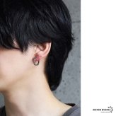 ステンレス 喜平チェーンピアス フープピアス 大きめ シルバー 燻し かっこいい 存在感 アンティーク プチプラ 両耳2点セット つけっぱなしok メンズ 男性 金属アレルギー対応 イヤリング
