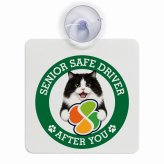 カーサイン 高齢者マーク SENIOR SAFE DRIVER キムリック 車内用 吸盤タイプ 収れん火災防止タイプ 肉球 日本製 車 ステッカー