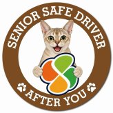 カーサイン 高齢者マーク SENIOR SAFE DRIVER シンガプーラ マグネット 強力 直径13cm 肉球 日本製 車 ステッカー