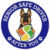カーサイン 高齢者マーク SENIOR SAFE DRIVER シェパード ステッカー シール 直径13cm 肉球 日本製 車