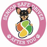 カーサイン 高齢者マーク SENIOR SAFE DRIVER チワピン ステッカー シール 直径13cm 肉球 日本製 車