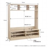 テレビ台 テレビボード 壁面 幅120cm ハイタイプ リビング 収納 ディスプレイ 32インチ 42インチ コンパクト 木製 壁面収納 TV台 AVボード おしゃれ 北欧 モダン 新生活