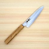 ステンレスペティナイフ　130mm 銀三 梨地仕上げ オリーブ八角柄 日本製 徳蔵刃物 【TOKUZO KNIVES】 JAPAN Kitchen Knives 包丁 切れ味 家庭用 万能 錆に強い 両刃 プレゼント ギフト 贈り物 一生モノ