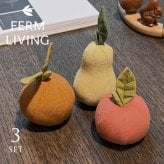 ferm LIVING ファームリビング エディプレイフルーツ 3個セット Edi Play Fruits  北欧 おままごと おもちゃ おしゃれ 可愛い 北欧雑貨 インテリア雑貨 キッズ 子供部屋 オブジェ 正規販売店