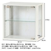 コレクションボックス(前・側板ガラス) オーク オーク・オークホワイト 2色展開 収納ラック オープンラック シェルフ 整理棚 収納家具 おしゃれ シンプル 新生活 インテリア 不二貿易