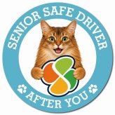 カーサイン 高齢者マーク SENIOR SAFE DRIVER ソマリ マグネット 強力 直径13cm 肉球 日本製 車 ステッカー