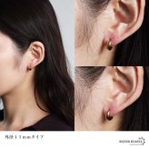 ステンレス 定番 フープピアス コンビ シンプルピアス ゴールド ミックス バイカラー シルバー 幅4mm 3サイズ プチプラ メタル 小さめ 細身 プレーン ノーマル つやつや 両耳2点 レディース イヤリング 女性 金属アレルギー対応