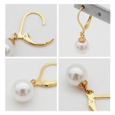 ピアス 金属アレルギー サージカルステンレス フープ 落ちない 引っかからない 外れにくい フック パール 真珠 8ｍｍ イミテーション ひと粒