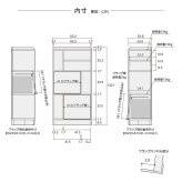 収納家具 ラック ディスプレイ ALE-1260 ミドルタイプ 日本製 フラップ扉 収納棚 扉付き 3段 本棚 幅60 高さ120 飾り棚 北欧 おしゃれ リビング収納 マガジン デザイン 木製 A4