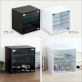 推し活 棚 推し活収納 コレクションキューブラック 深型タイプ LEDセット QCLR-D29-SET--BK ブラック 深型LEDセット ホームテイスト コレクション キューブラック アイドル フィギュア アクスタ トレカ ガラス扉 展示 キューブ 新生活