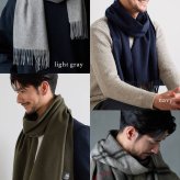 ＜刺繍納期注意＞カシミヤ マフラー メンズ カシミヤ100％ チェック 無地 メンズマフラー カシミヤマフラー 【ネコポスで送料無料】 【名入れ刺繍可能】 カシミア スーツ ビジネス 秋 冬 40代 50代 通勤 贈り物 高校生 誕生日 (02000014-mens-1r)