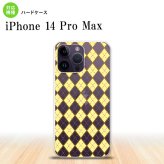 iPhone14 ProMax iPhone14 Pro Max スマホケース 背面ケース ハードケース アーガイル クリア 黄 2022年 9月発売 nk-i14pm-1406