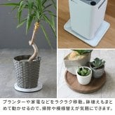 ガーデン エクステリア 天然素材調のマルチトレー（キャスター付） 丸型30cm/角型40cm TR-CS スタンド ベース プランター 植物 フラワー 家電 空気清浄機 台車 台 花台 キャリー 木目 大理石調 植木鉢 鉢置き おしゃれ インテリア 室内