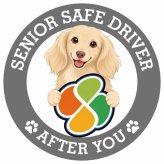 カーサイン 高齢者マーク SENIOR SAFE DRIVER カニンヘンダックスフンド ステッカー シール 直径13cm 肉球 日本製 車