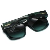 マックスマーラ Max Mara サングラス ノーズパッド UVカット アイウェア スクエア MM0145/S 98P 54 メンズ レディース ユニセックス グリーンマーブル+グリーングラデーション 海外正規品