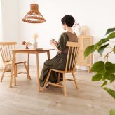 ダイニング3点セット(Bタイプ） ダイニング3点セット ダイニングテーブルセット ウィンザーチェア 2人用ダイニング 幅75cmテーブル 正方形テーブル 天然木家具 木製ダイニング コンパクト家具 省スペース家具 一人暮らし家具 二人暮らし家具 ワンルーム家具