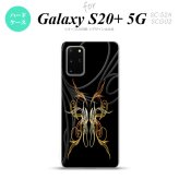 SC-52A SCG02 Galaxy S20+ 5G スマホケース ハードケース ピンスト 黒 黄 メンズ レディース nk-s20p-1241