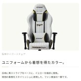 デスクチェア AKRACING(エーケーレーシング) ゲーミング OVERTURE AAKR-HANSHIN/TIGERS ホワイト色(PUレザー張り) ハイバック 可動肘付 リクライニング 座面昇降 PUキャスター 組立家具 オフィス SOHO 椅子 新生活