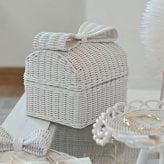 リボン フルーツバスケット 収納かご 籠 収納バスケット 籐 ラタン おしゃれ ピクニック おむつ ピクニックバスケット 収納ボックス 雑貨 カゴバスケット かご バスケット かご収納 編み バック 北欧