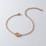 ハワイアンジュエリー ブレスレット つけっぱなし レディース 刻印 ステンレス 金属アレルギー ブランド 大人 シンプル オーバル ルビー ローズゴールドカラー ハワジュ サージカルステンレス クリスマス 誕生日 記念日 母の日 プレゼント テラグラティア Terra-gratia【lstb016rg】単品