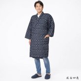 綿入り はんてん 日本製 久留米 手詰め中綿前合わせ 打ち合わせロング 半天 どてら 27000 半纏 ルームウエア 部屋着 防寒着 あったか 敬老の日 クリスマス ギフト プレゼント