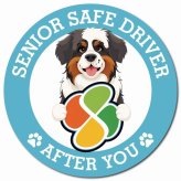 カーサイン 高齢者マーク SENIOR SAFE DRIVER セントバーナード マグネット 強力 直径13cm 肉球 日本製 車 ステッカー