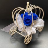 ティアラ付き かぼちゃの馬車 リングピロー プリザーブドフラワー 選べる2色 ロイヤルブルー サムシングブルー ウェディング ブライダル 結婚指輪 結婚式 挙式 プロポーズ 結婚祝い ギフト プレゼント プリンセス 姫 シンデレラ 指輪置き リングスタンド 前撮り ルルズ Lulu＊s