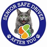カーサイン 高齢者マーク SENIOR SAFE DRIVER ネベロング ステッカー シール 直径13cm 肉球 日本製 車