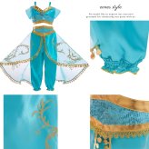 ジャスミン 衣装 子供 アラジン プリンセス ドレス 子供用 ハロウィン クリスマス 仮装 コスプレ アラビアン 女の子 ダンス衣装 お姫様 仮装 なりきり コスチューム TDL パーティー  舞台 誕生日 プレゼント ギフト ビスチェ パンツ ヘアバンド ティアラ 4点セット