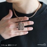 ステンレス ロケットネックレス HIPHOP 喜平チェーンネックレス ロケットペンダント マリアネックレス 写真 記念 思い出 50cm 60cm ピンク 聖母 6面カット メンズ 男性 金属アレルギー対応