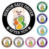 カーサイン 高齢者マーク SENIOR SAFE DRIVER シーポメ マグネット 強力 直径13cm 肉球 日本製 車 ステッカー