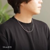 ネックレス チェーンのみ 4面カットあずきチェーン 太さ約2mm ステンレス 長さ 選べる ネックレス チェーン ハワイアンジュエリー メンズ レディース 誕生日 プレゼント ハロウィン 【品番：SUSCL60-4C】