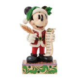 サンタ ミッキー リスト 19.7cm クリスマス | ディズニー トラディションズ ジムショア グッズ フィギュア 人形 置物 彫刻 Jim Shore 正規輸入品