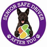 カーサイン 高齢者マーク SENIOR SAFE DRIVER 甲斐犬 ステッカー シール 直径13cm 肉球 日本製 車