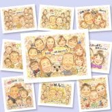 金婚式の記念に、気持ちが伝わる贈り物として喜ばれています。相談しながら作れる、あたたかな似顔絵ギフトです。 金婚式 プレゼント 似顔絵 手描き 名入れ 贈り物 ギフト 金婚式 結婚記念日 銀婚式 大人数 家族 夫婦 おじいちゃん おばあちゃん 祖母 修正無料 名入れ 下書き確認 一生もの 似てる そっくり かわいい 感謝 結婚記念日 50周年 親孝行 長寿 キレイ お祝いの品 引っ越し 感動