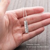 ハワイアンジュエリー シルバー ペアペンダントトップ 2個セット 刻印 無料 誕生石入れ可 カットアウト プレート Mサイズ シルバー925 ネックレス チェーン別売 ペンダントヘッド カップル 夫婦 プレゼント ハロウィン 【品番：SP10801P】